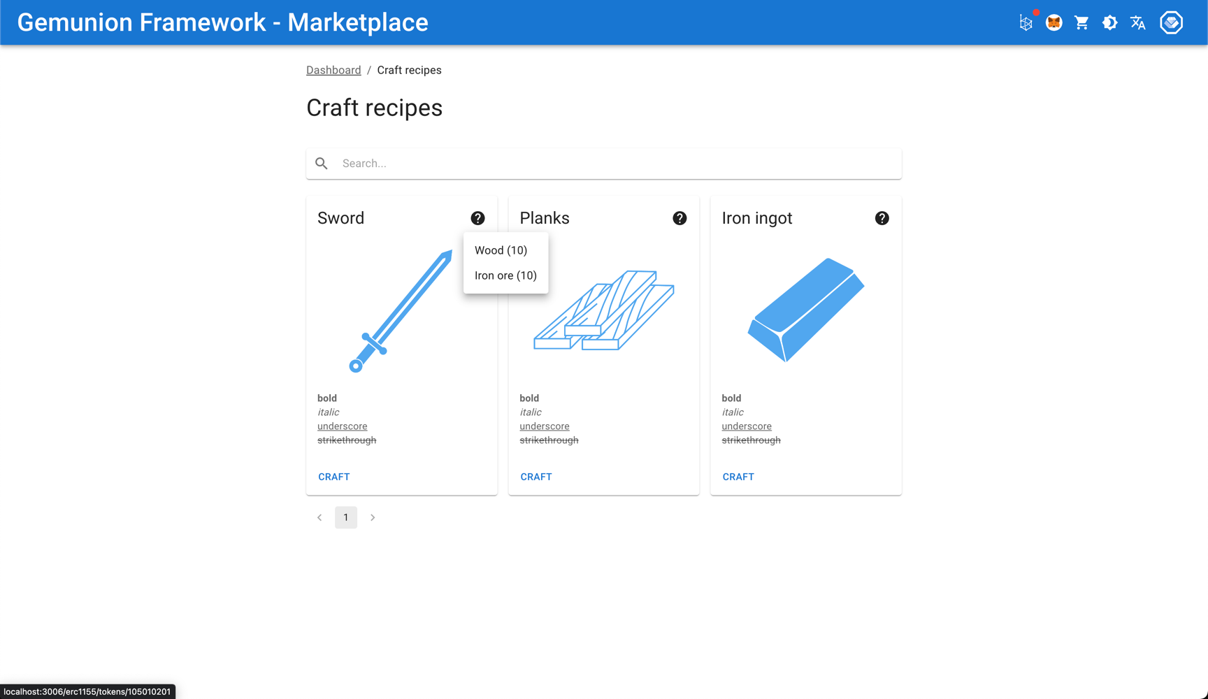 Dismantle search