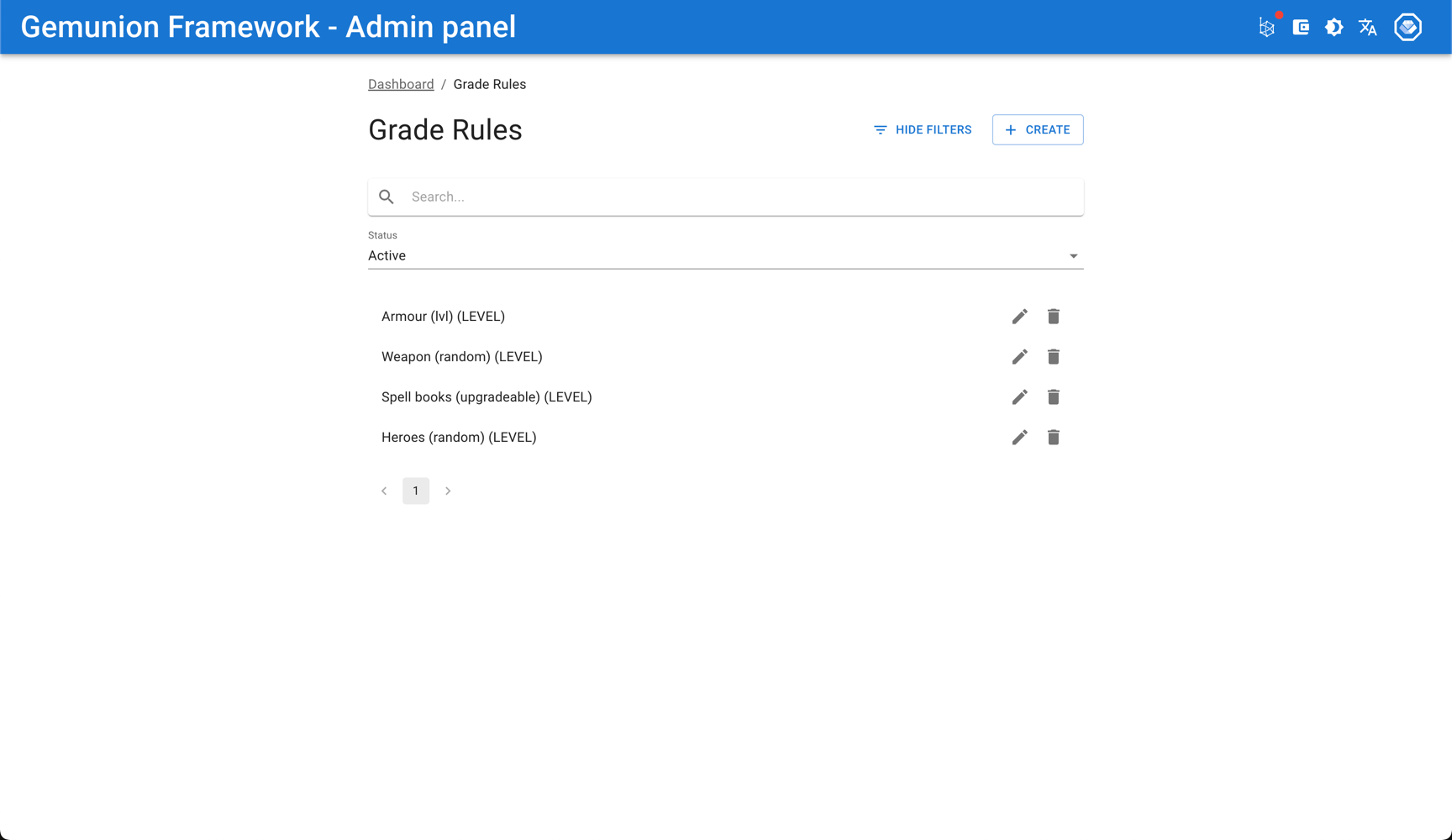 Grade search